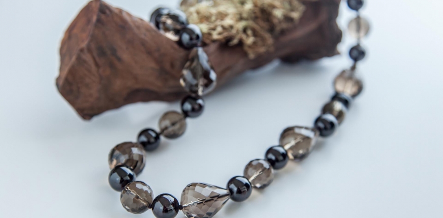 AUTUMN / Smoky Quartz faceted, Garnet